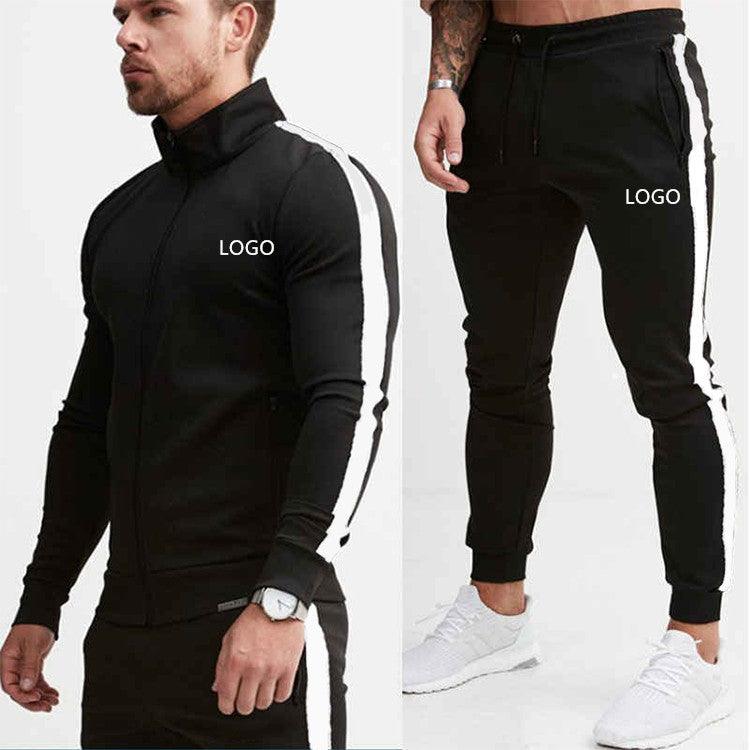 Colorblock Long - Sleeved Stand - Up Collar Men's Sports Suit - Amazitshop