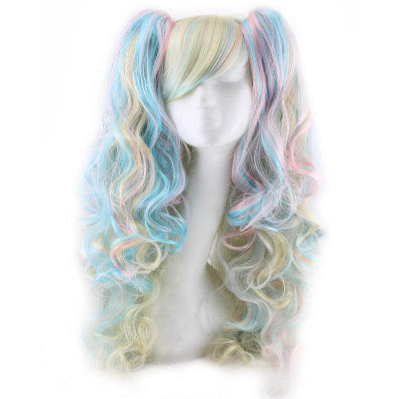 Colorful long curly wigs - Amazitshop