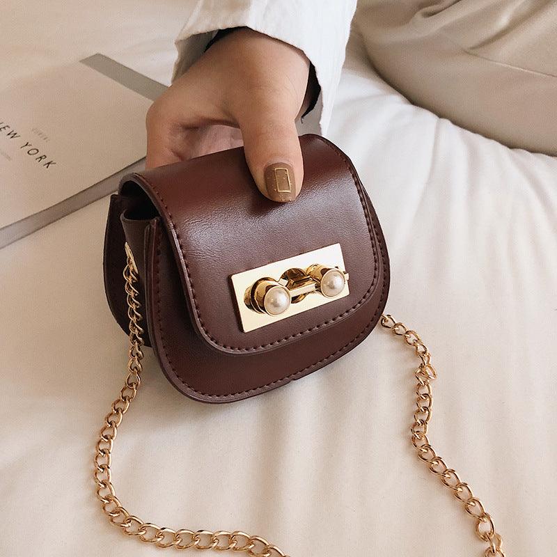 Contrasting mini saddle bag - Amazitshop