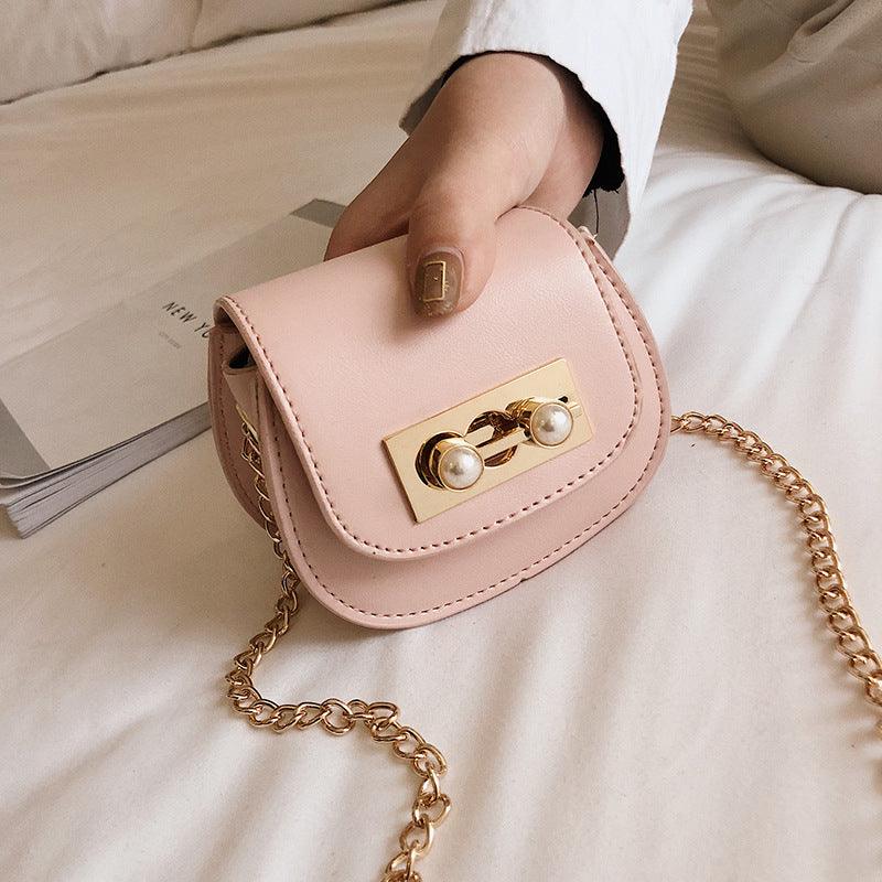 Contrasting mini saddle bag - Amazitshop