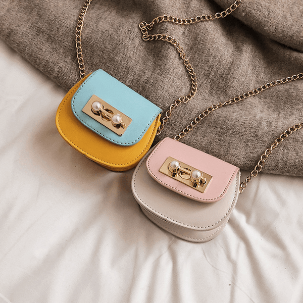 Contrasting mini saddle bag - Amazitshop