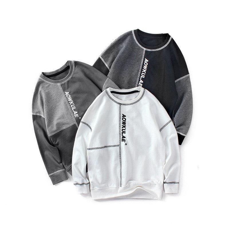 Contrasting stitching pullover boys sweater - Amazitshop