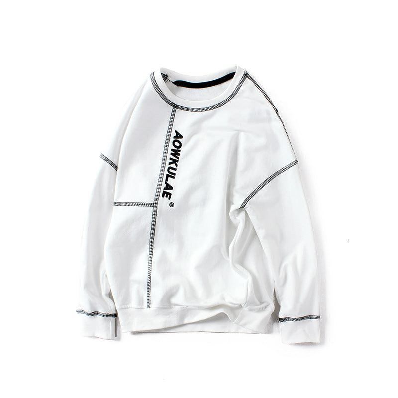 Contrasting stitching pullover boys sweater - Amazitshop