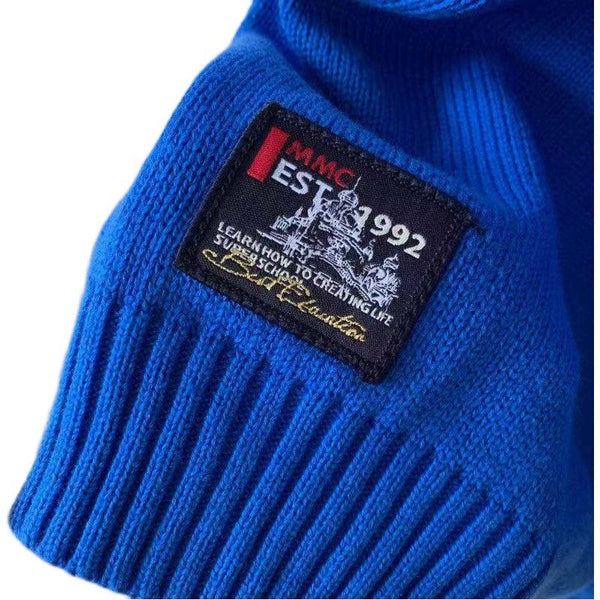 Cool Turtle Neck Blue Sweater for Toddler Boys - Amazitshop