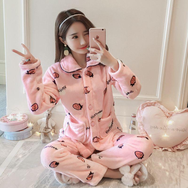 Coral Fleece Pajama Set - Amazitshop