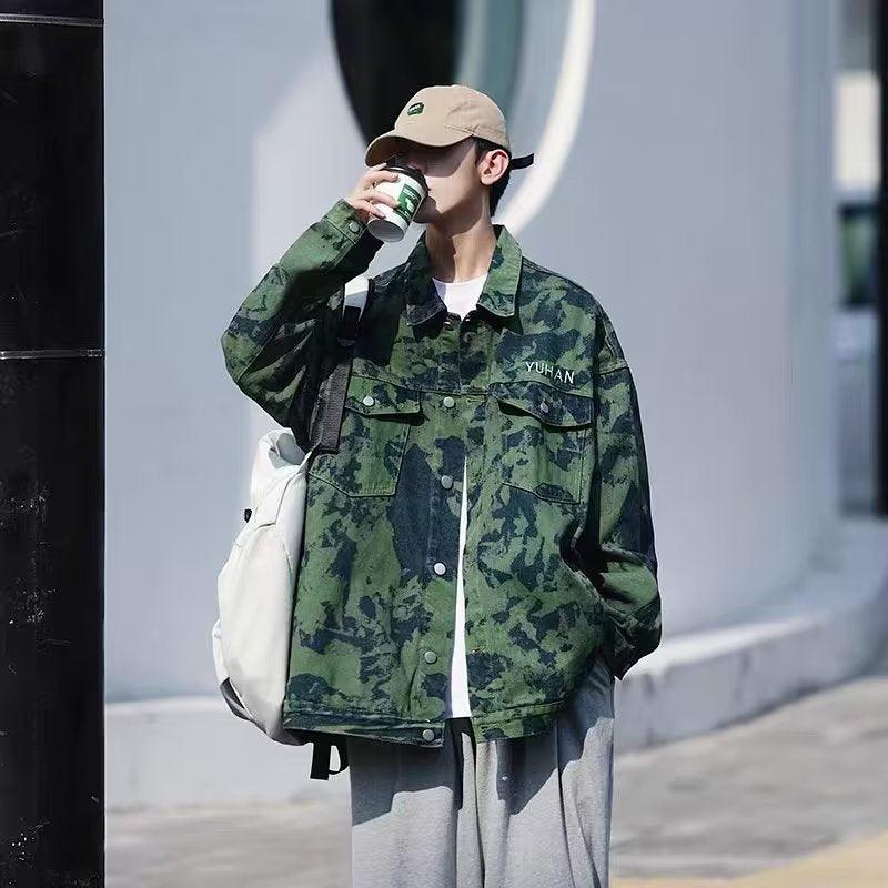 Corduroy Stitching Denim Baggy Coat - Amazitshop