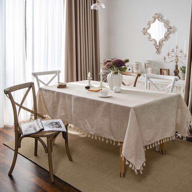 Cotton And Hemp Cloth Tea Table Cover Towel Art Vintage Tablecloth Tv Cabinet Nordic Liusu Table Cloth Household Long Table Mat - Amazitshop