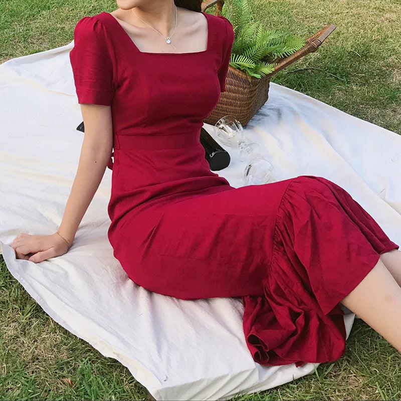 Cotton hemp fishtail skirt - Amazitshop