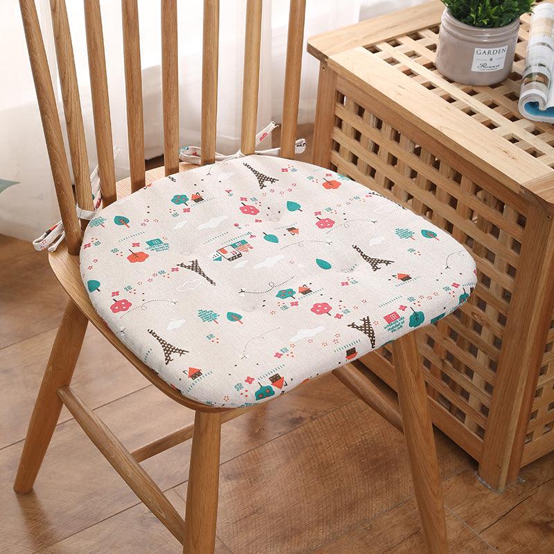 Cotton Linen Cushion Dining Chair Pad Solid - Amazitshop