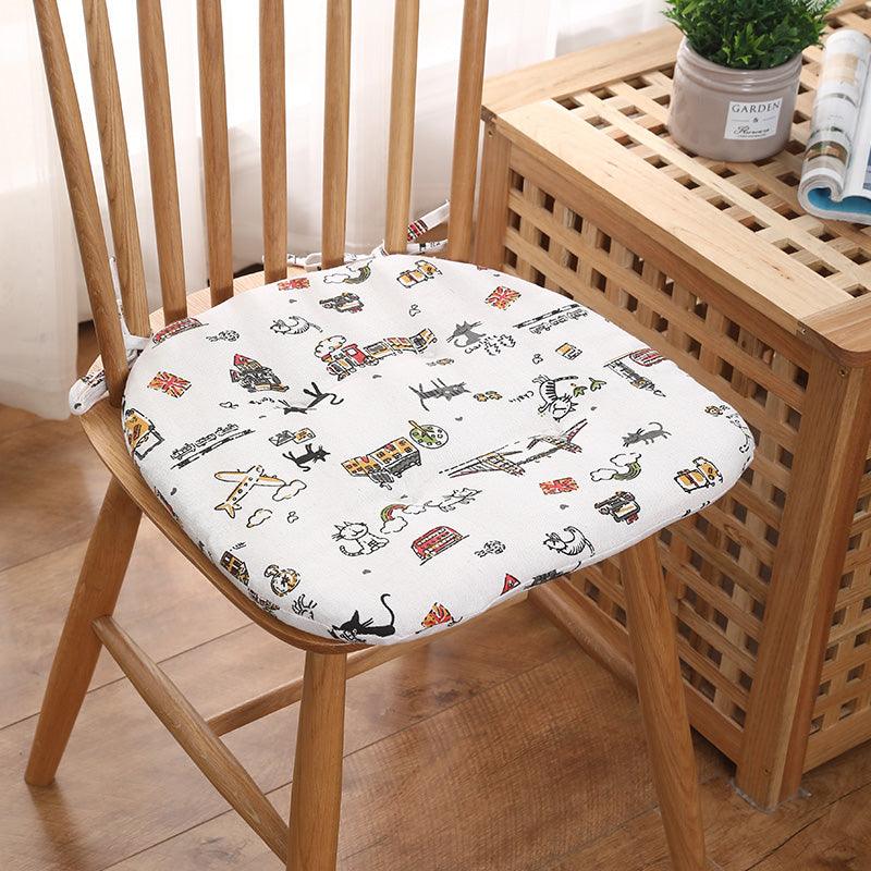 Cotton Linen Cushion Dining Chair Pad Solid - Amazitshop