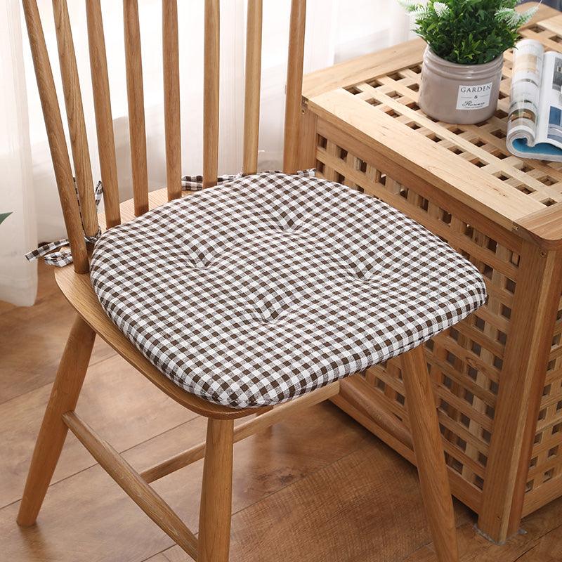 Cotton Linen Cushion Dining Chair Pad Solid - Amazitshop