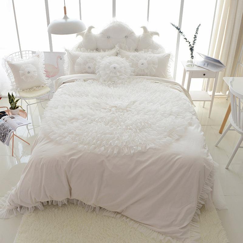 Cotton Princess Wind Bed Skirt Type Bedding - Amazitshop