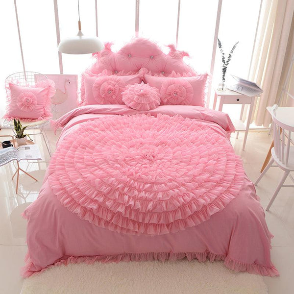 Cotton Princess Wind Bed Skirt Type Bedding - Amazitshop