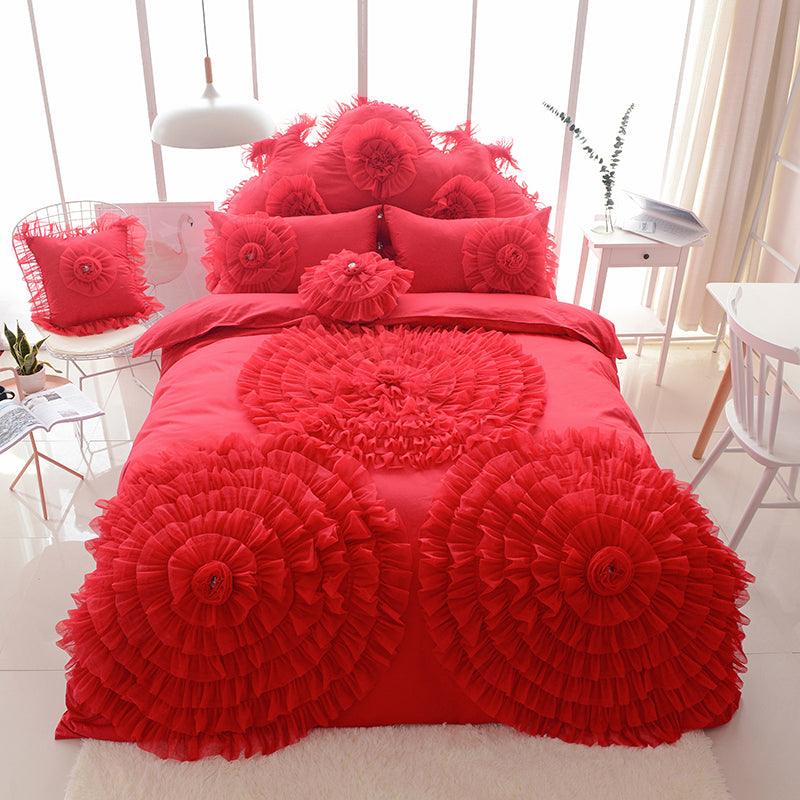 Cotton Princess Wind Bed Skirt Type Bedding - Amazitshop