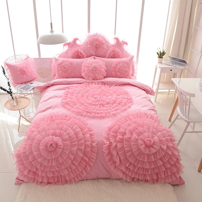 Cotton Princess Wind Bed Skirt Type Bedding - Amazitshop