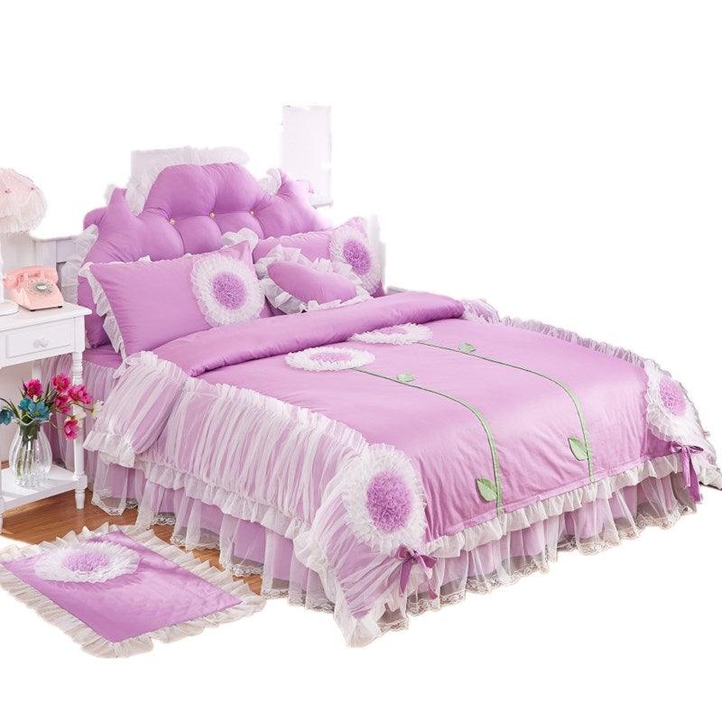Cotton Princess Wind Bed Skirt Type Bedding - Amazitshop