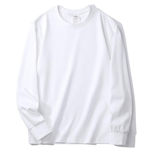 Cotton Round Neck Long Sleeves T-shirt Men's Loose All - match Casual - Amazitshop