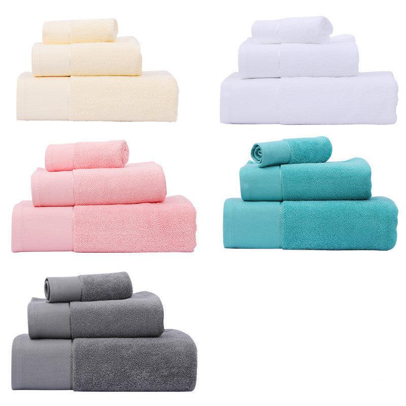 Cotton Towel Bath Towel Three Piece Water Absorbing Gift Towel Bath Towel Set - Amazitshop