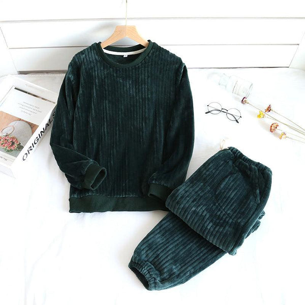 Couples coral velvet pajamas - Amazitshop