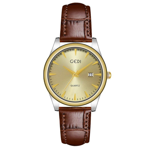 Couple's Simple Calendar Quartz Watch - Amazitshop