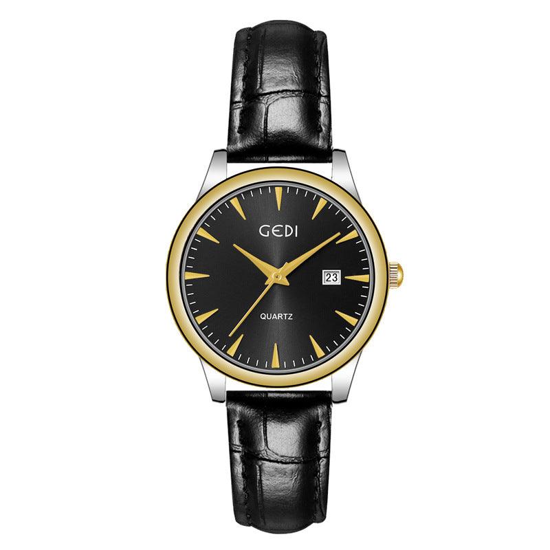 Couple's Simple Calendar Quartz Watch - Amazitshop