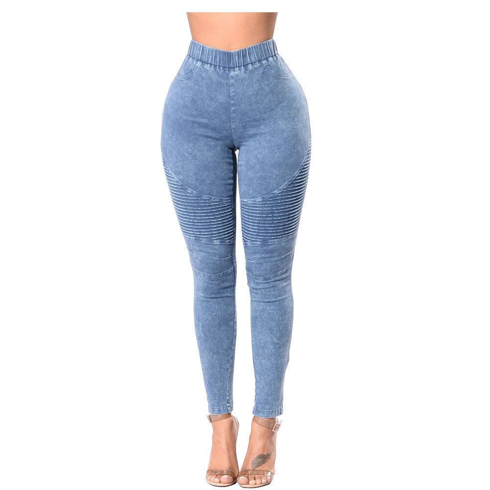 Creased Women'S High - Waisted Butt - Lifting Women'S Jeans - Amazitshop