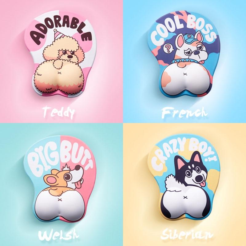 Creative cute simple corgi ass 3D mouse pad - Amazitshop