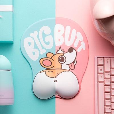 Creative cute simple corgi ass 3D mouse pad - Amazitshop