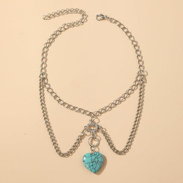 Creative Delicate Turquoise Body Chain Jewelry - Amazitshop