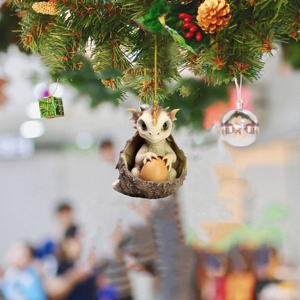 Creative Dragon Egg Treasure Acrylic Automobile Hanging Ornament Christmas Decorations - Amazitshop