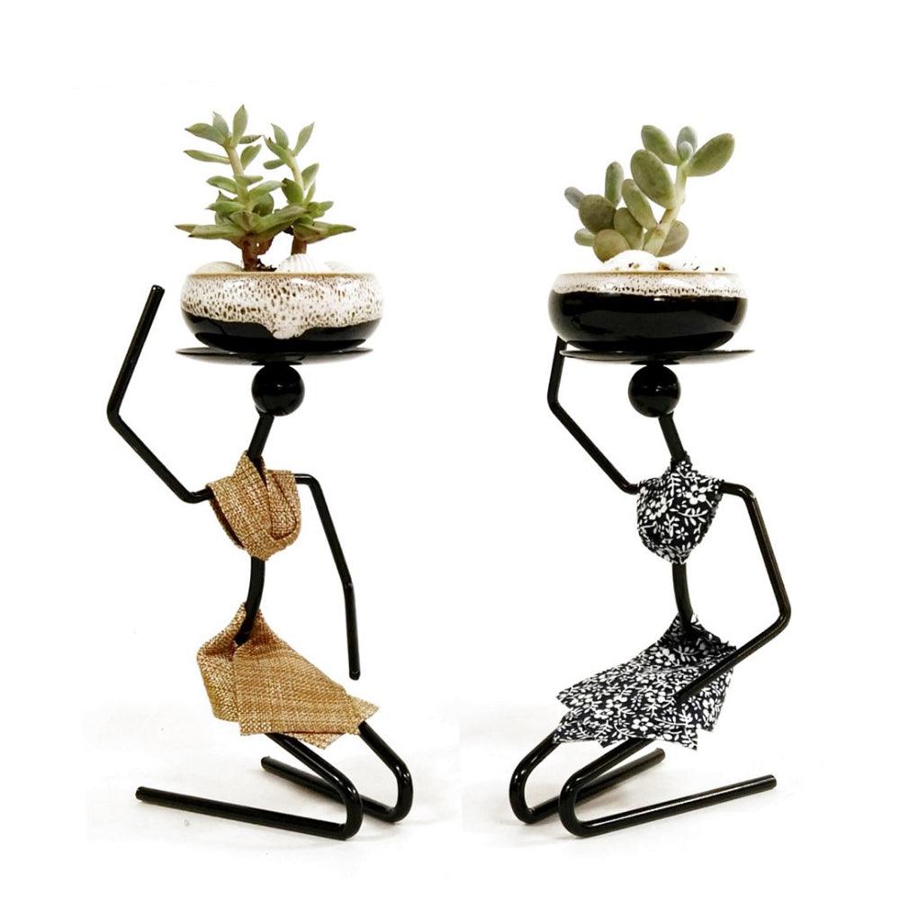 Creative Mini Succulent Flower Pot Desktop c - Amazitshop