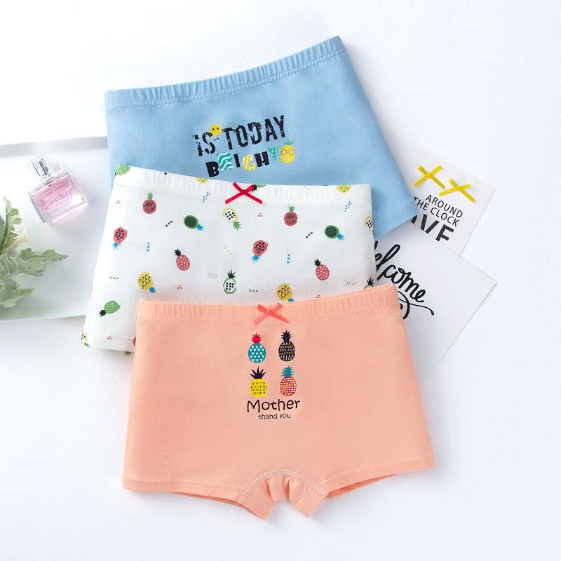 Creative Print Cotton Girls Underwear Boxer Set - Amazitshop