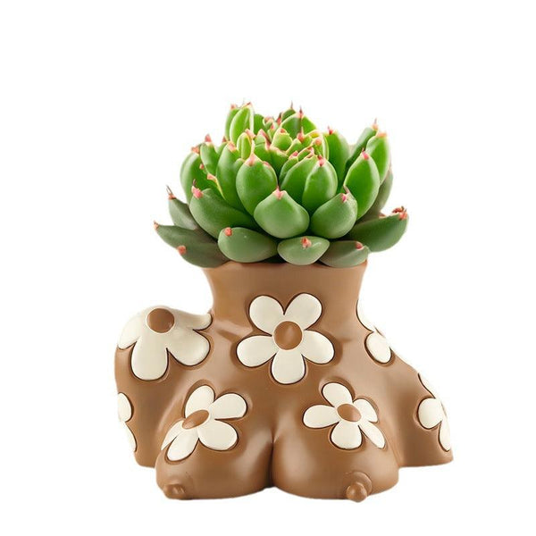 Creative Resin Body Art Flowerpot Home Home Decor - Amazitshop