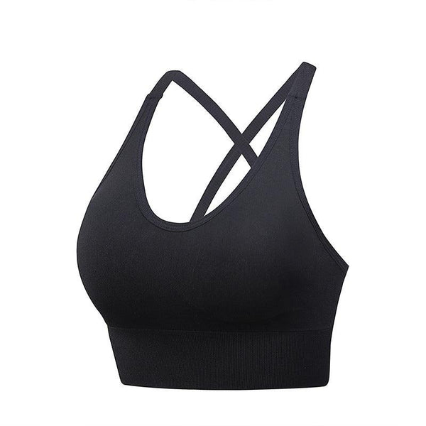 Cross Back Yoga Sports Bra Plus Size - Amazitshop