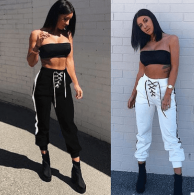 CROSS ROPE HIGH WAIST PANTS - Amazitshop