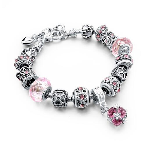 Crystal Beads Bracelets & Bangles Snake Chain Charm Bracelets For Women Jewellery - Amazitshop