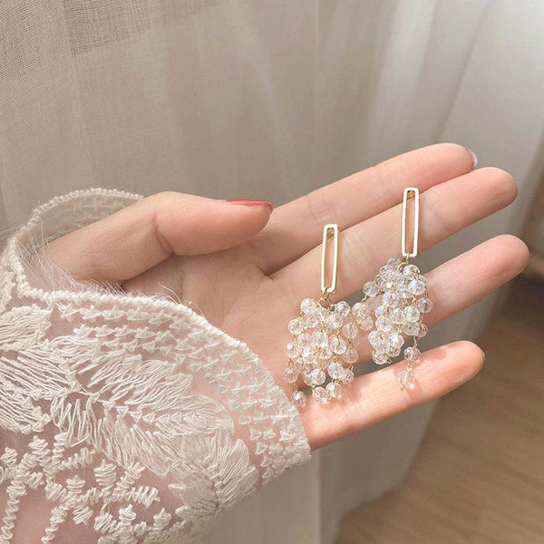 Crystal Tassel Grape Earrings Female Niche High - end Earrings Earrings - Amazitshop