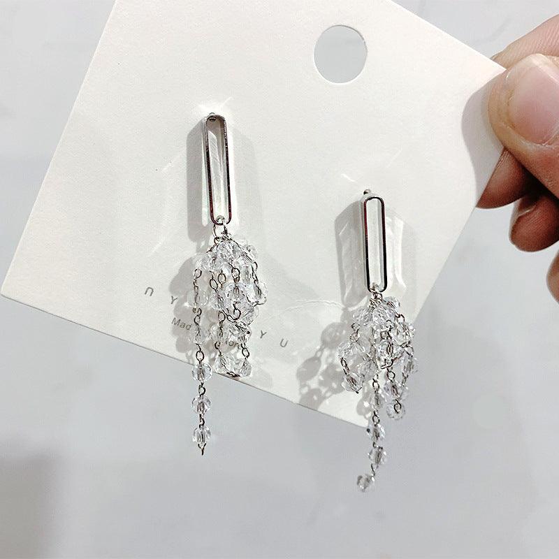 Crystal Tassel Grape Earrings Female Niche High - end Earrings Earrings - Amazitshop