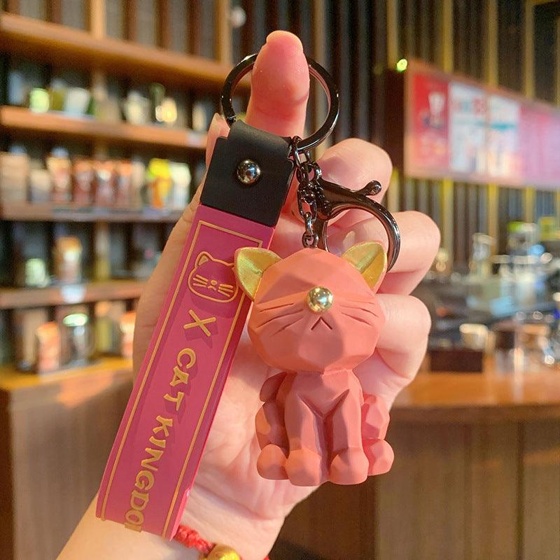 Cut Face Kitty Car Keychain - Amazitshop