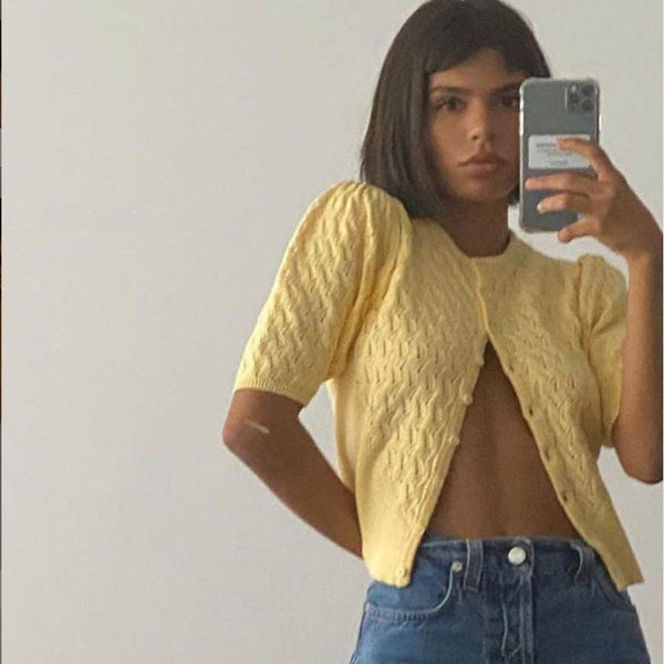 Cut out slim knit - Amazitshop