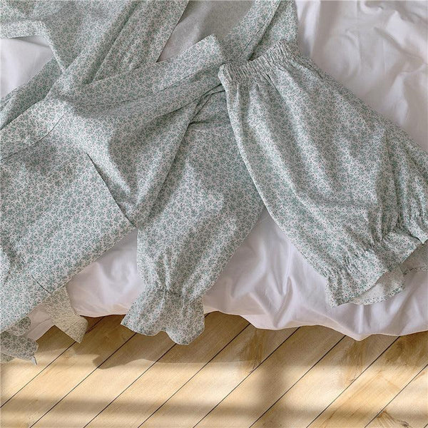 Cute Bathrobe Floral Long Kimono Loungewear - Amazitshop