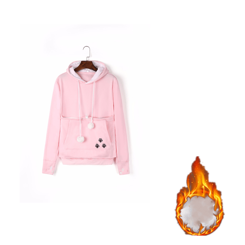 Cute Hoodies Pullover Sweatshirts With Pet Pocket For Cat Clothes Winter Women - Amazitshop