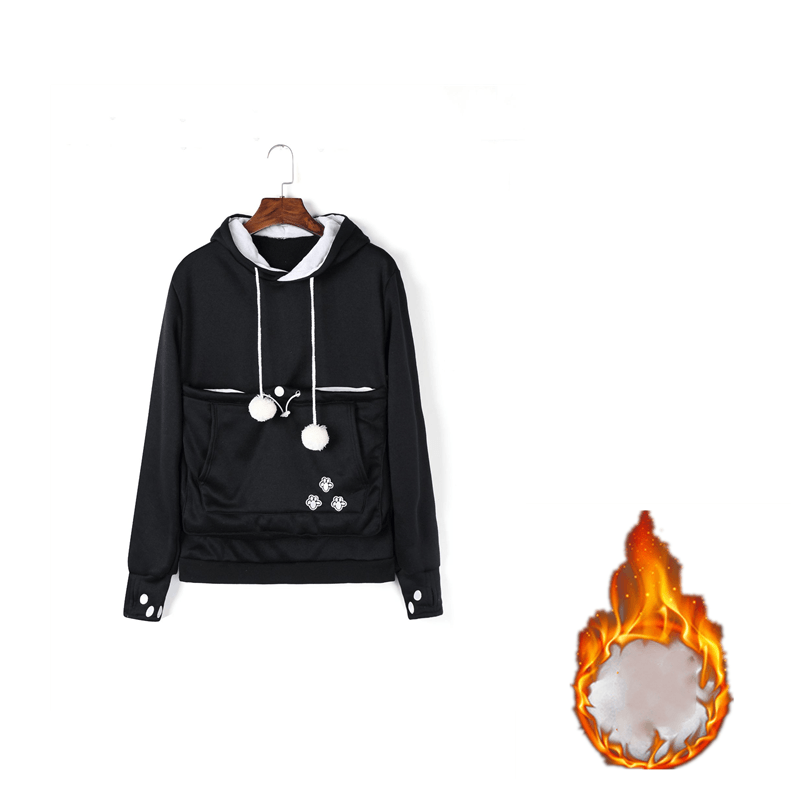 Cute Hoodies Pullover Sweatshirts With Pet Pocket For Cat Clothes Winter Women - Amazitshop