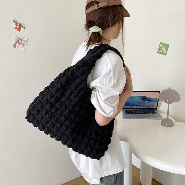 Cute Pleated Puff Shouder Bag Women Large - capacity Cloud Armpit Bag Winter Fashion Handbags Girls - Amazitshop