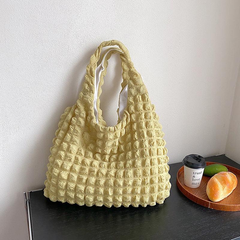 Cute Pleated Puff Shouder Bag Women Large - capacity Cloud Armpit Bag Winter Fashion Handbags Girls - Amazitshop