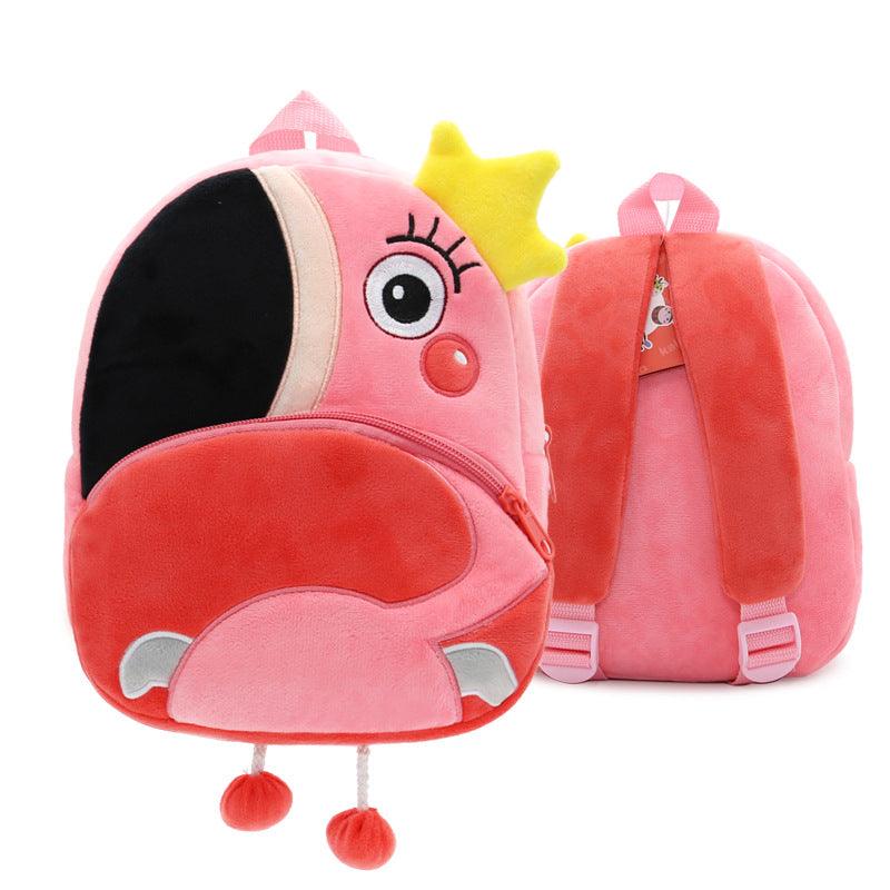 Cute Plush Backpacks Kindergarten Cartoon School Bags Children Animal Toys Bag - Amazitshop