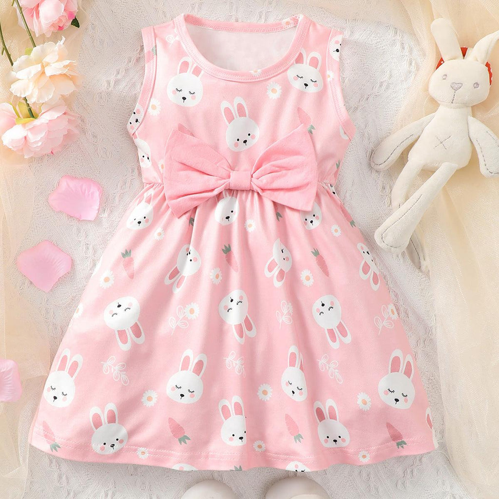 Cute Rabbit Print Girl Dress - Amazitshop