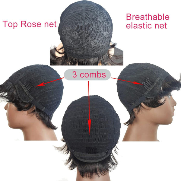 Deep Curly Fringe Human Hair Wigs With Bangs - Amazitshop