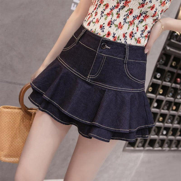 Denim Skirts For Small People To Wear Women'S Short Skirts With A Height Of 150Cm In Spring And Summer - Amazitshop