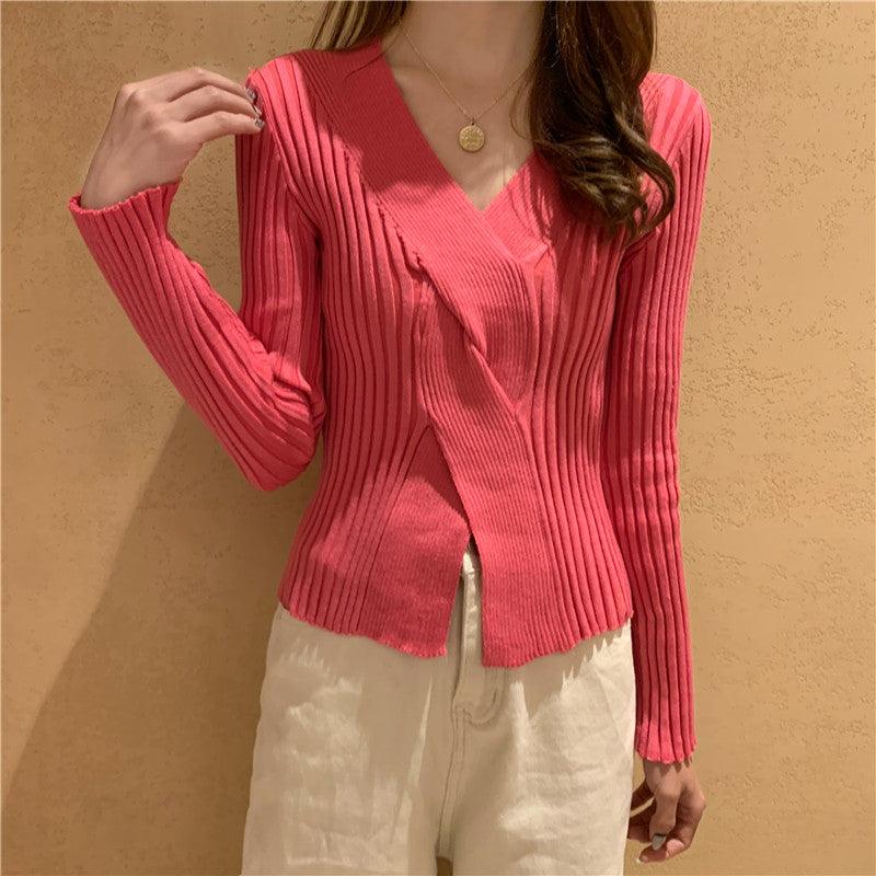 Design cross knit sweater - Amazitshop